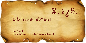 Wünsch Ábel névjegykártya